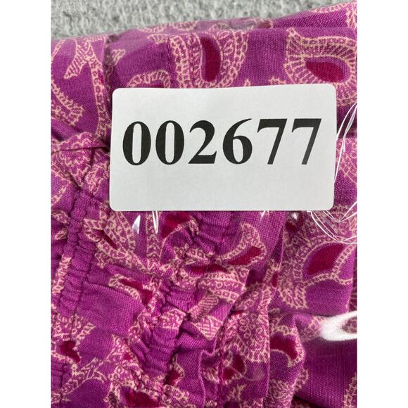 Knox Rose Pants Womens Small Pink Paisley Wide Leg Casual Elastic Drawstring NWT - Picture 9 of 9